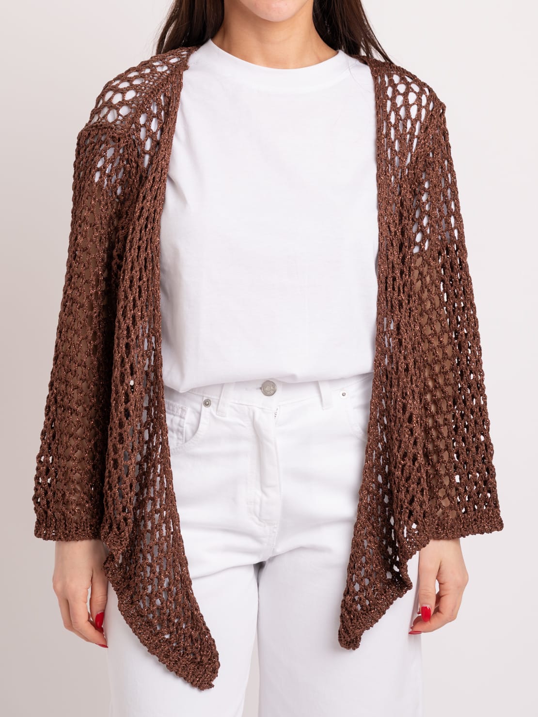 Cardigan corto lurex moro