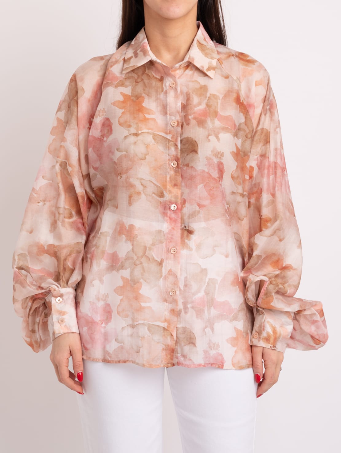 Camicia fantasia rosa