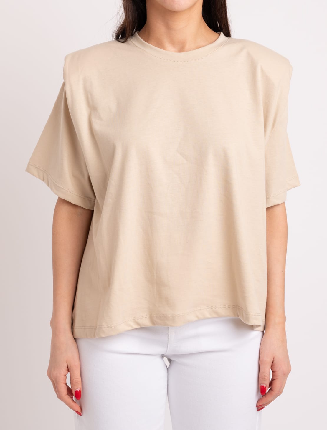 T-shirt spalline beige
