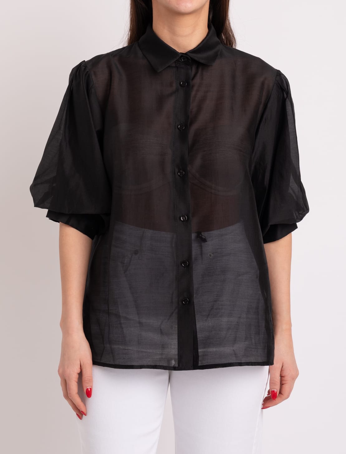 Camicia mezza manica nero