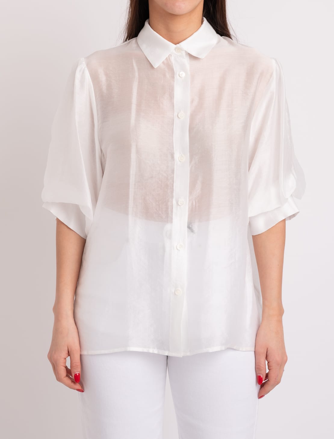 Camicia mezza manica bianco