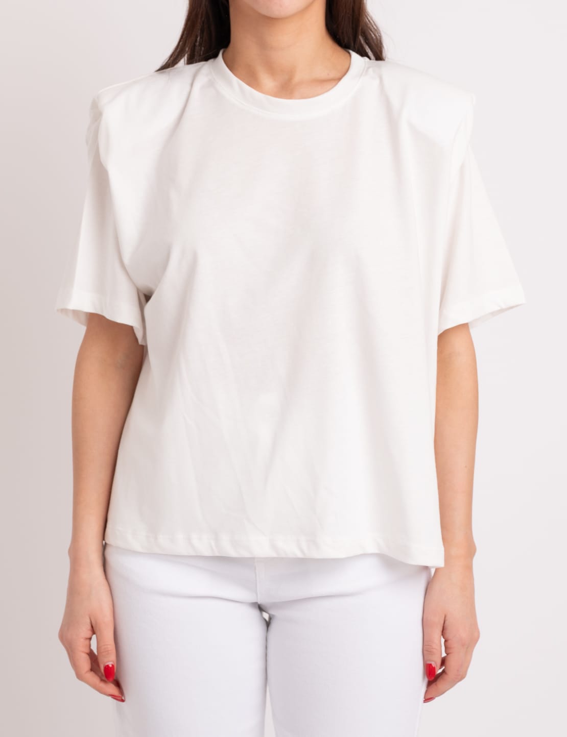 T-shirt spalline bianco