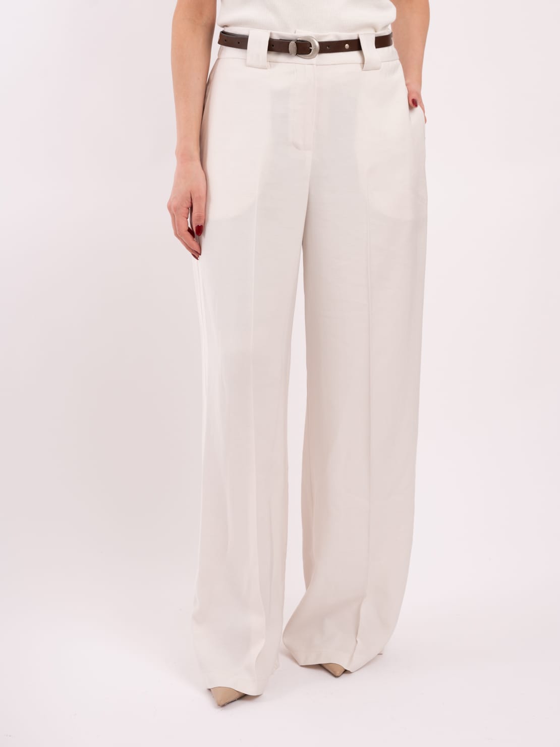 Pantalone burro con cinta