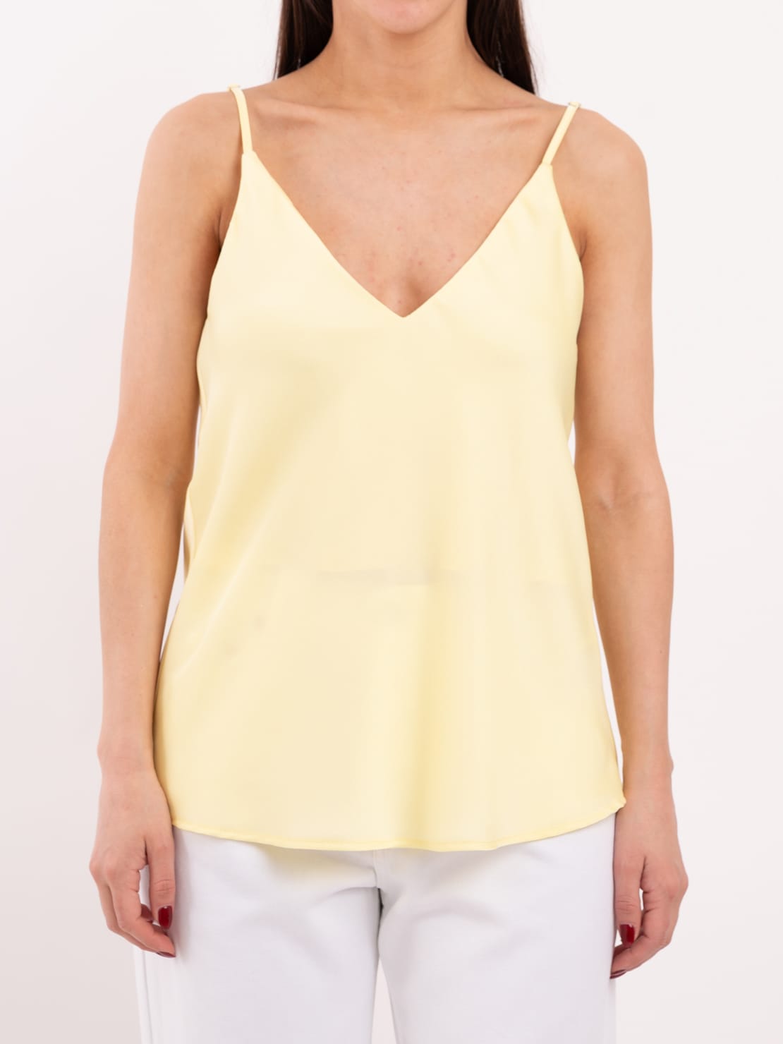Top spalline regolabili giallo
