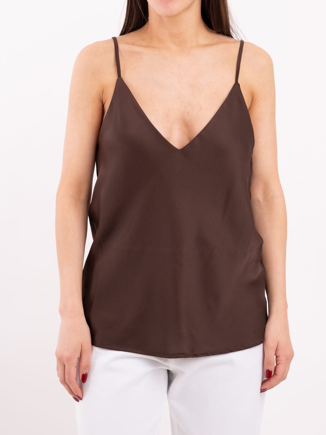 Top spalline regolabili Marrone