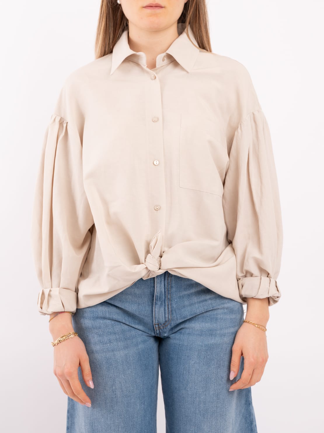Camicia taschino gesso