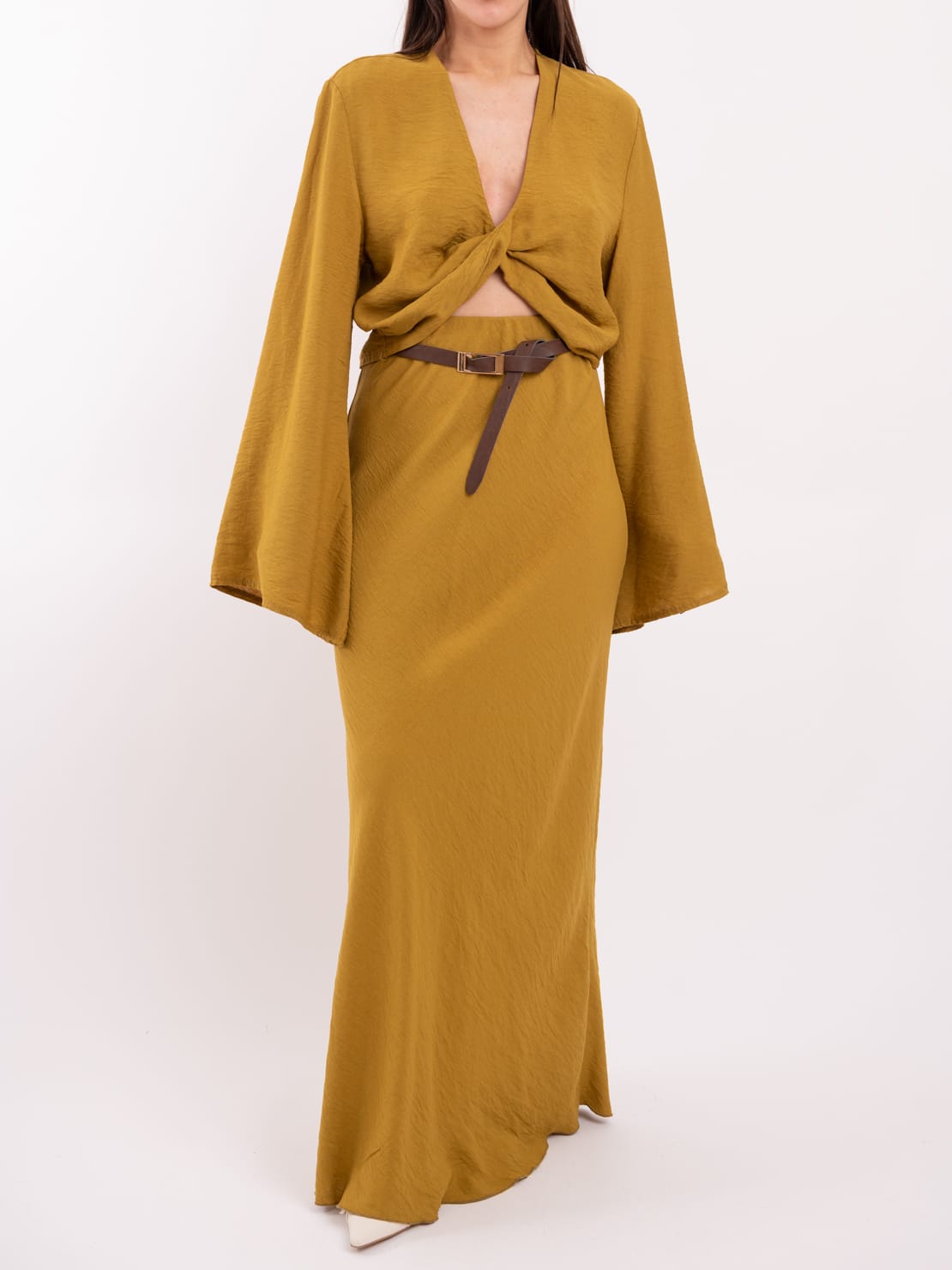 Blusa intreccio olio