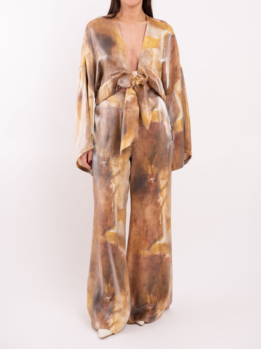 Pantalone fantasia lucido