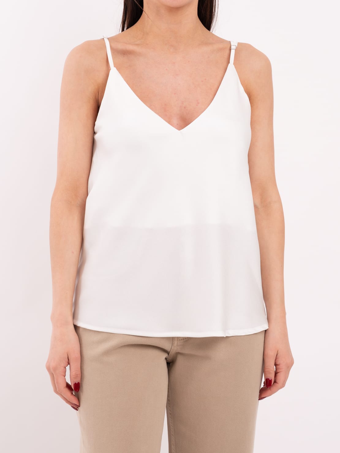 Top spalline regolabili bianco