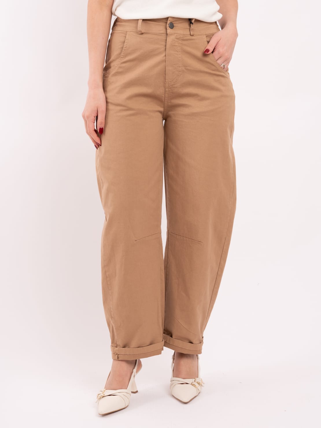 Pantalone avena elastico retro