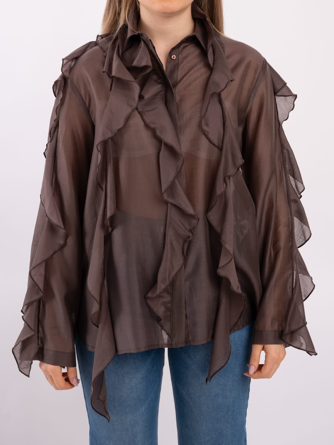 Camicia rouches moro