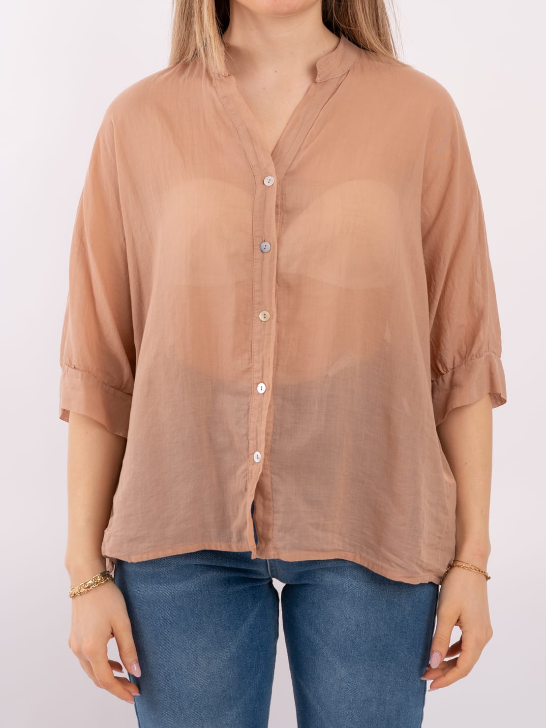 Camicia mezza manica biscotto