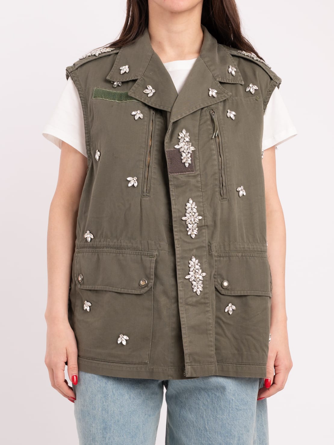 Sahariana gilet cabochon