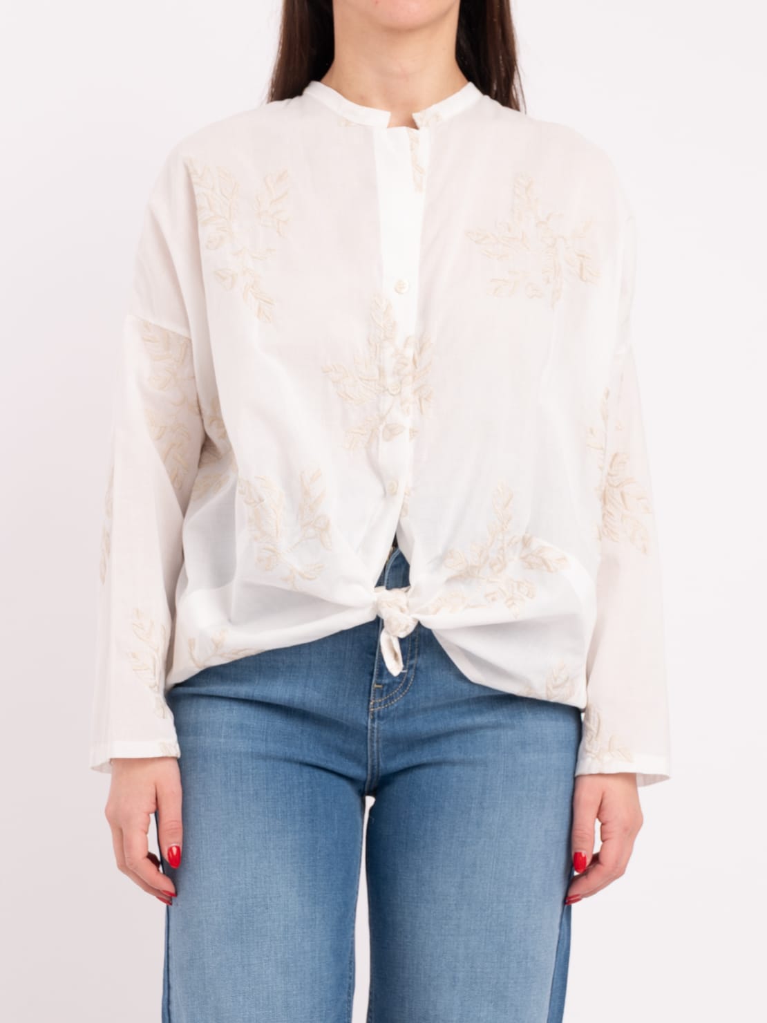 Camicia ricamo bianco