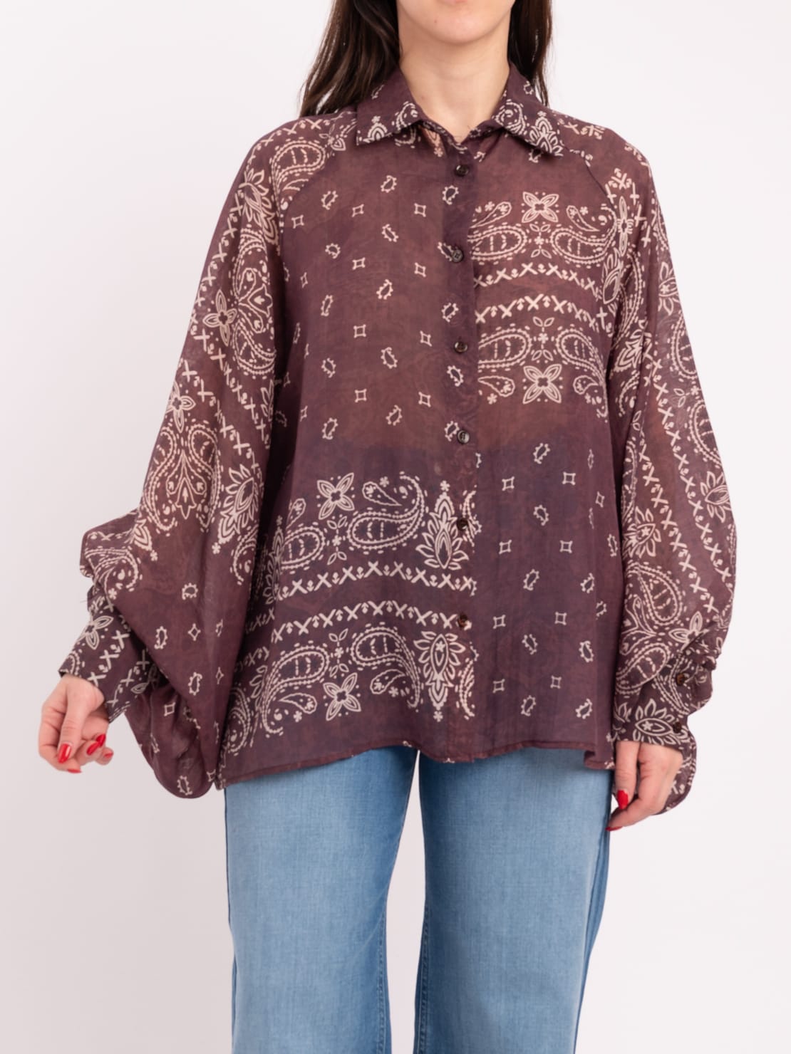 Camicia bandana vino