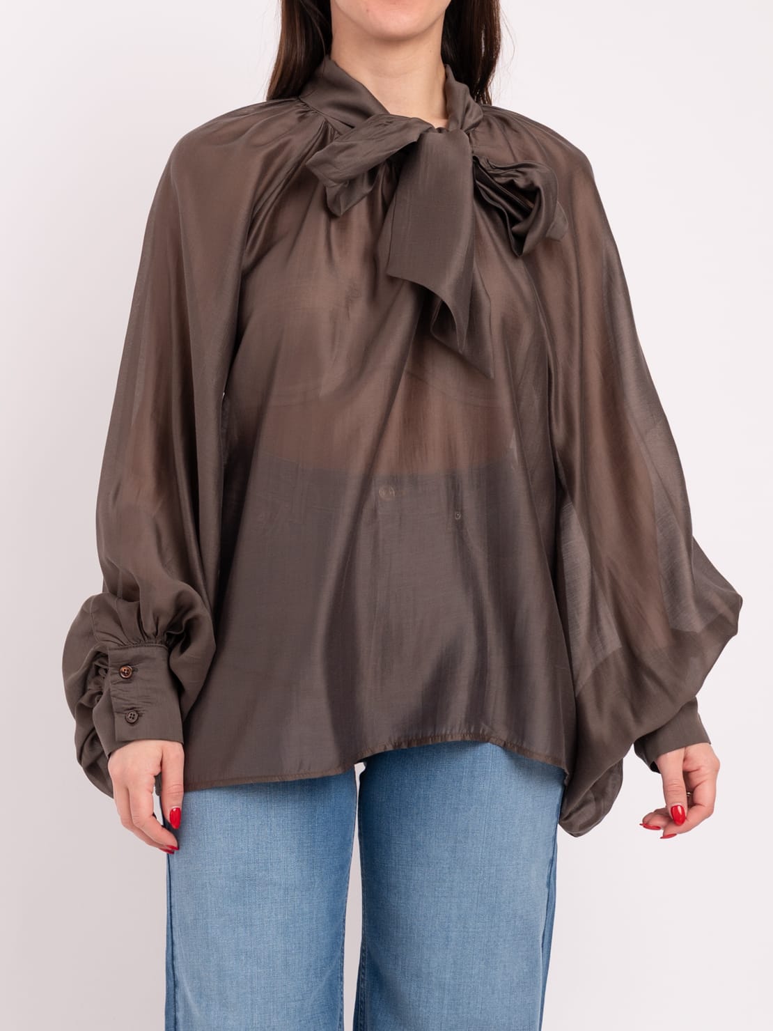 Blusa fiocco moro