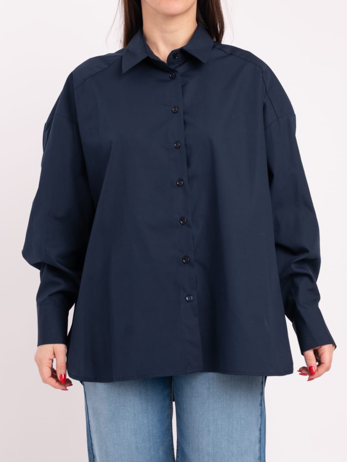Camicia over blu