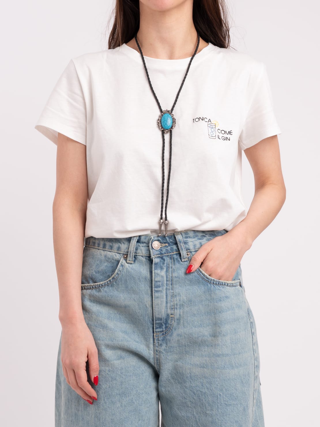 Collana ciondolo azzurro
