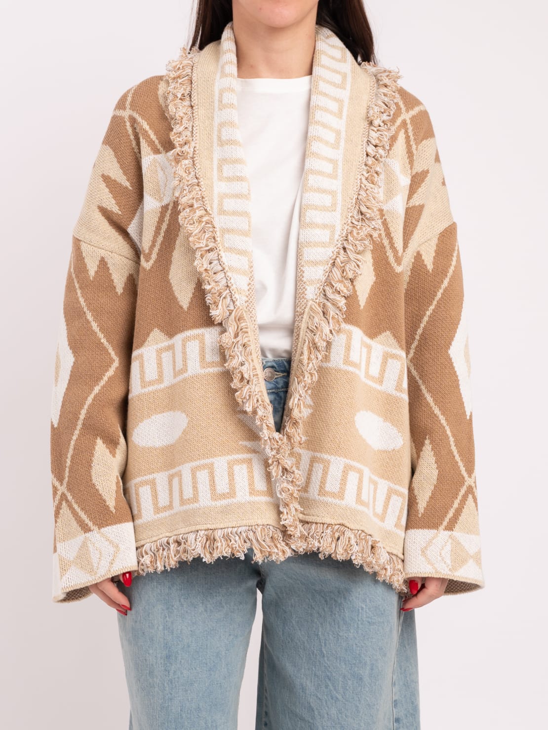 Cardigan alanui corto beige