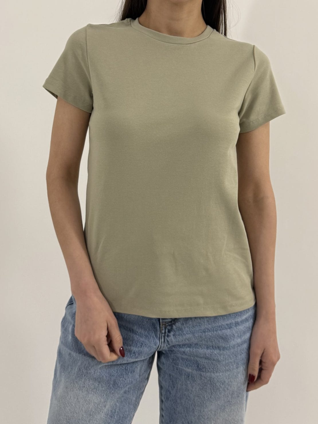 T-shirt slim salvia