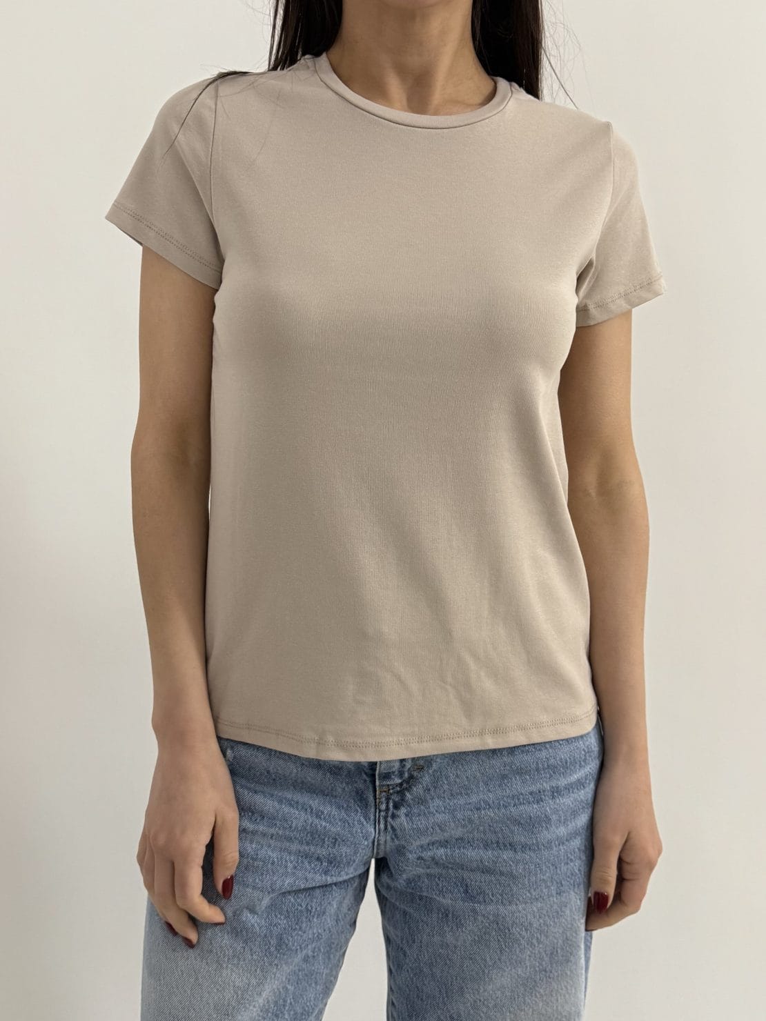 T-shirt slim beige