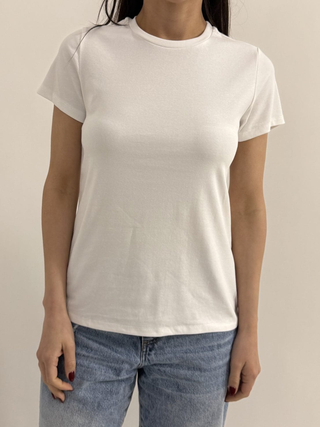 T-shirt slim bianco