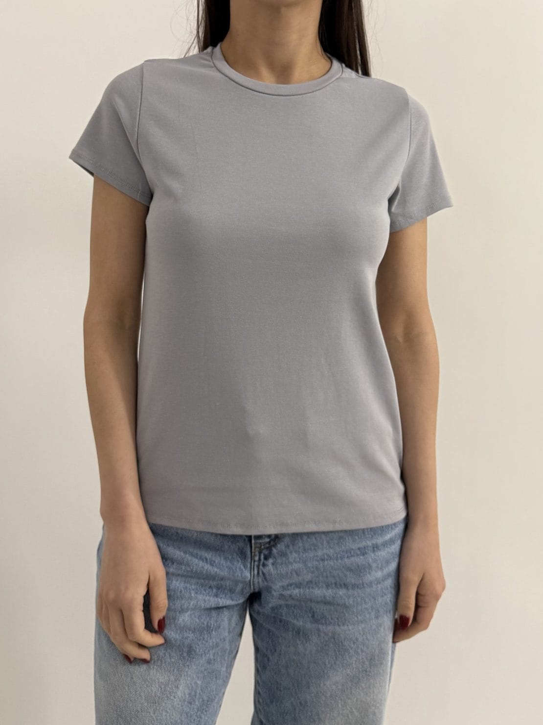 T-shirt slim grigio