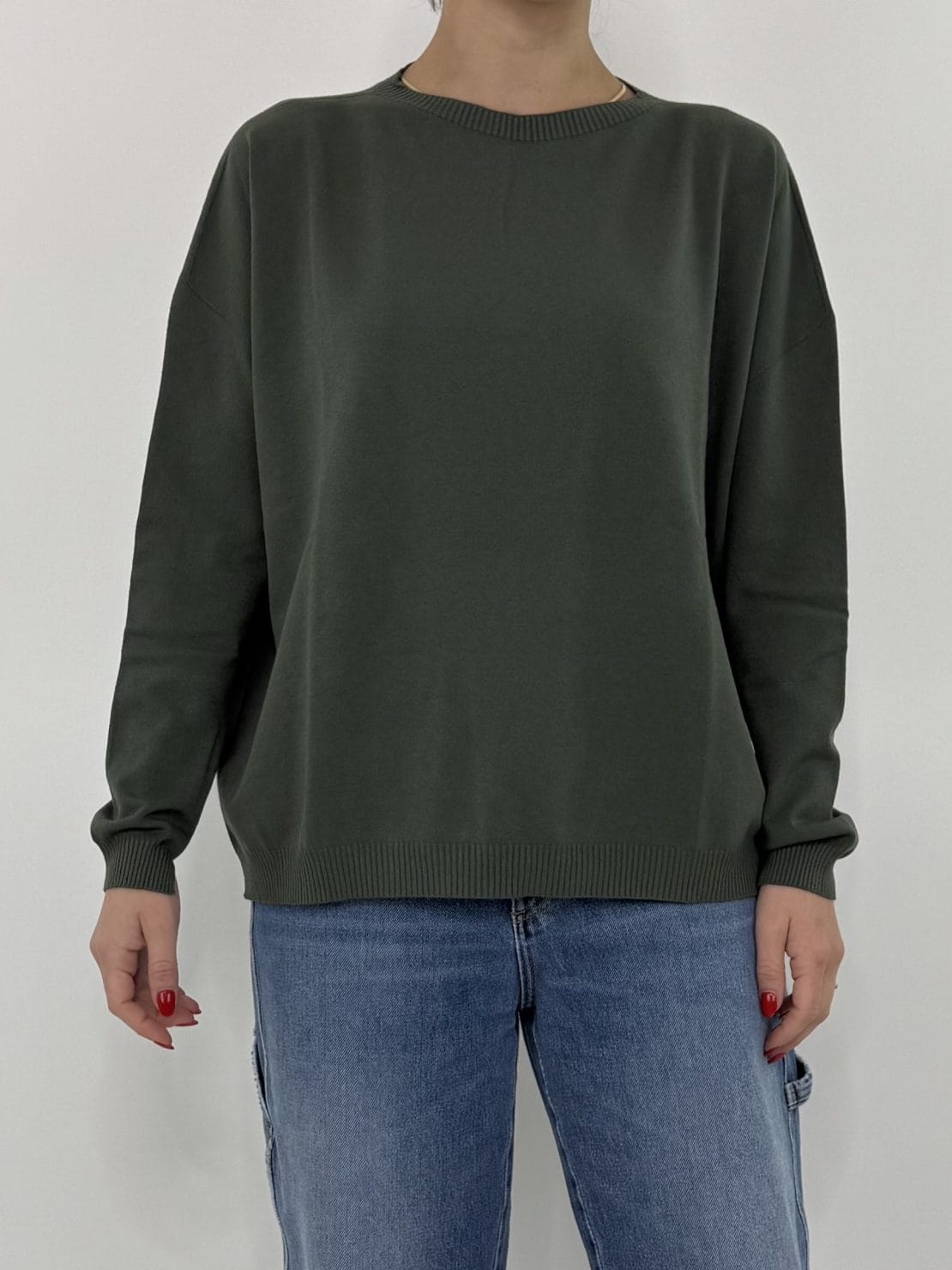 Pullover viscosa verde