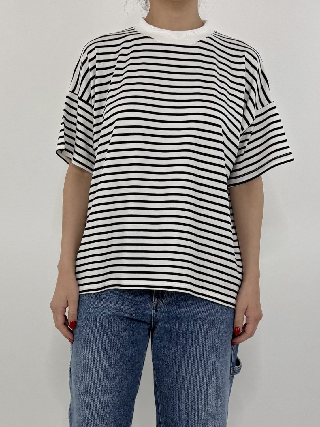 T-shirt viscosa Bianco/nero