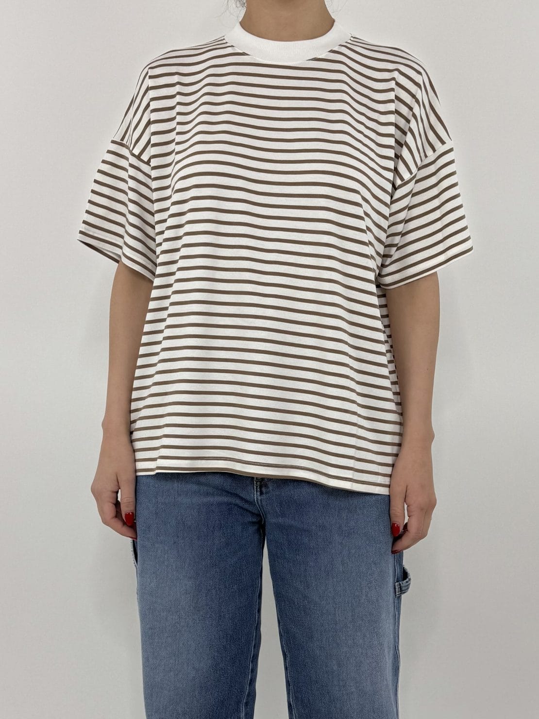 T-shirt viscosa Bianco/mocha