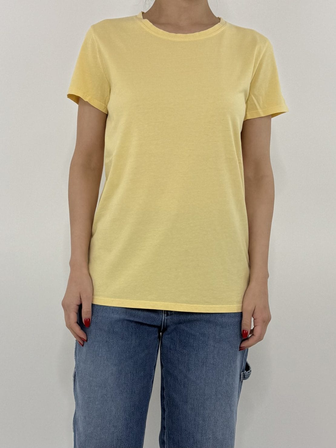 T-shirt basica slim giallo