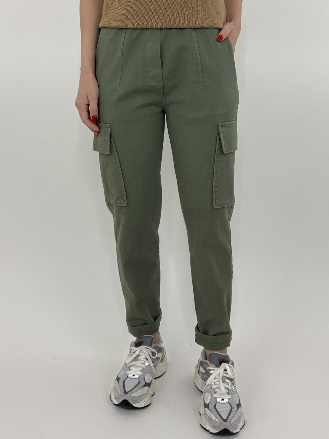 Pantalone cargo verde