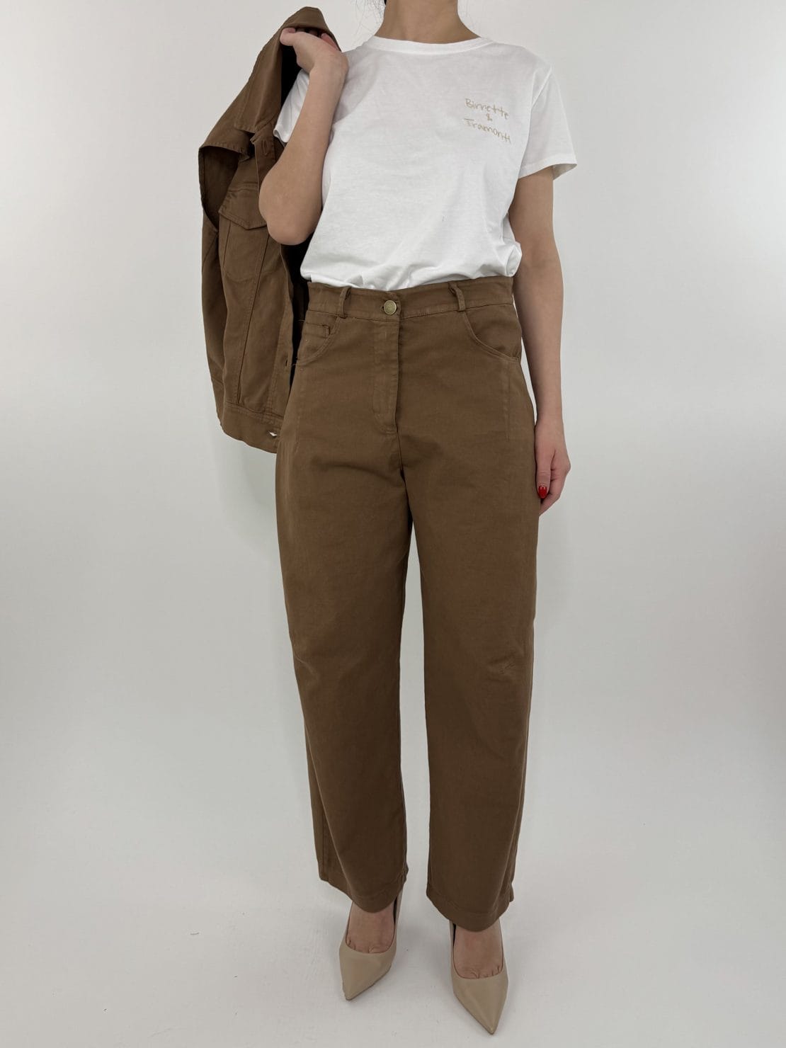 Pantalone cotone bruciato