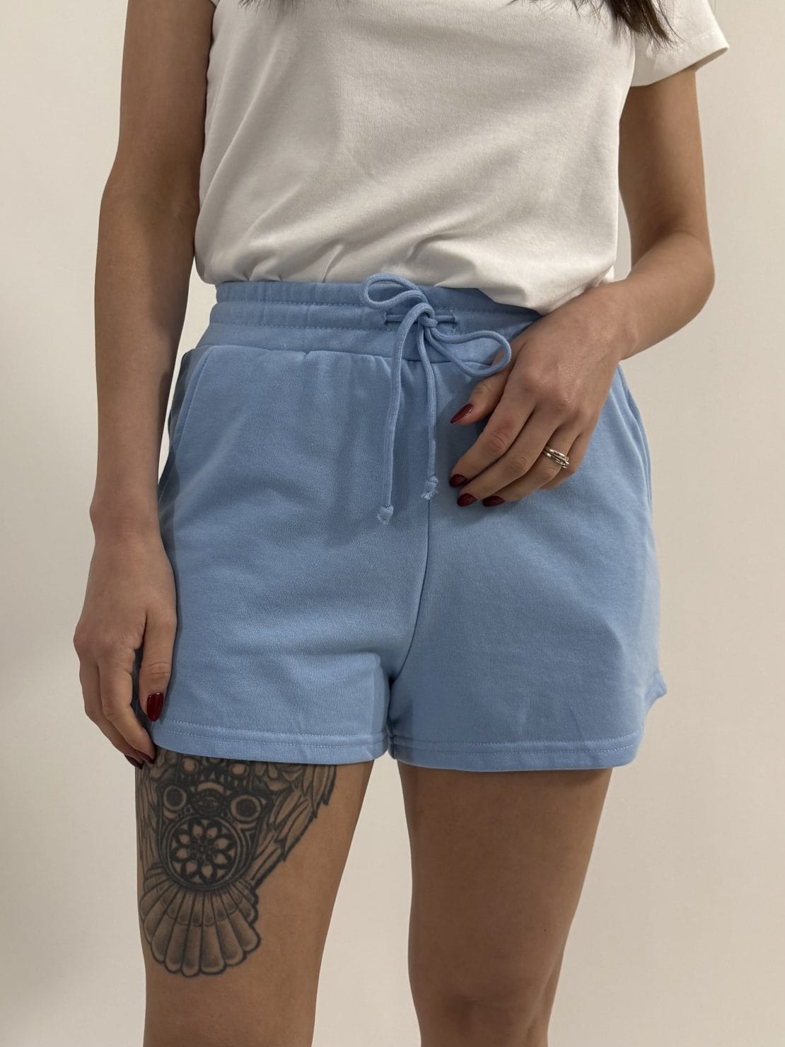 Shorts tuta azzurro