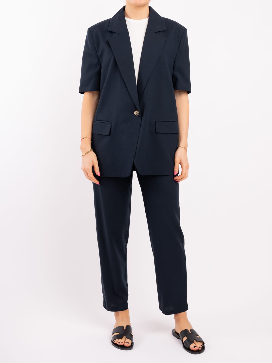 Giacca mezza manica lino bestseller blu