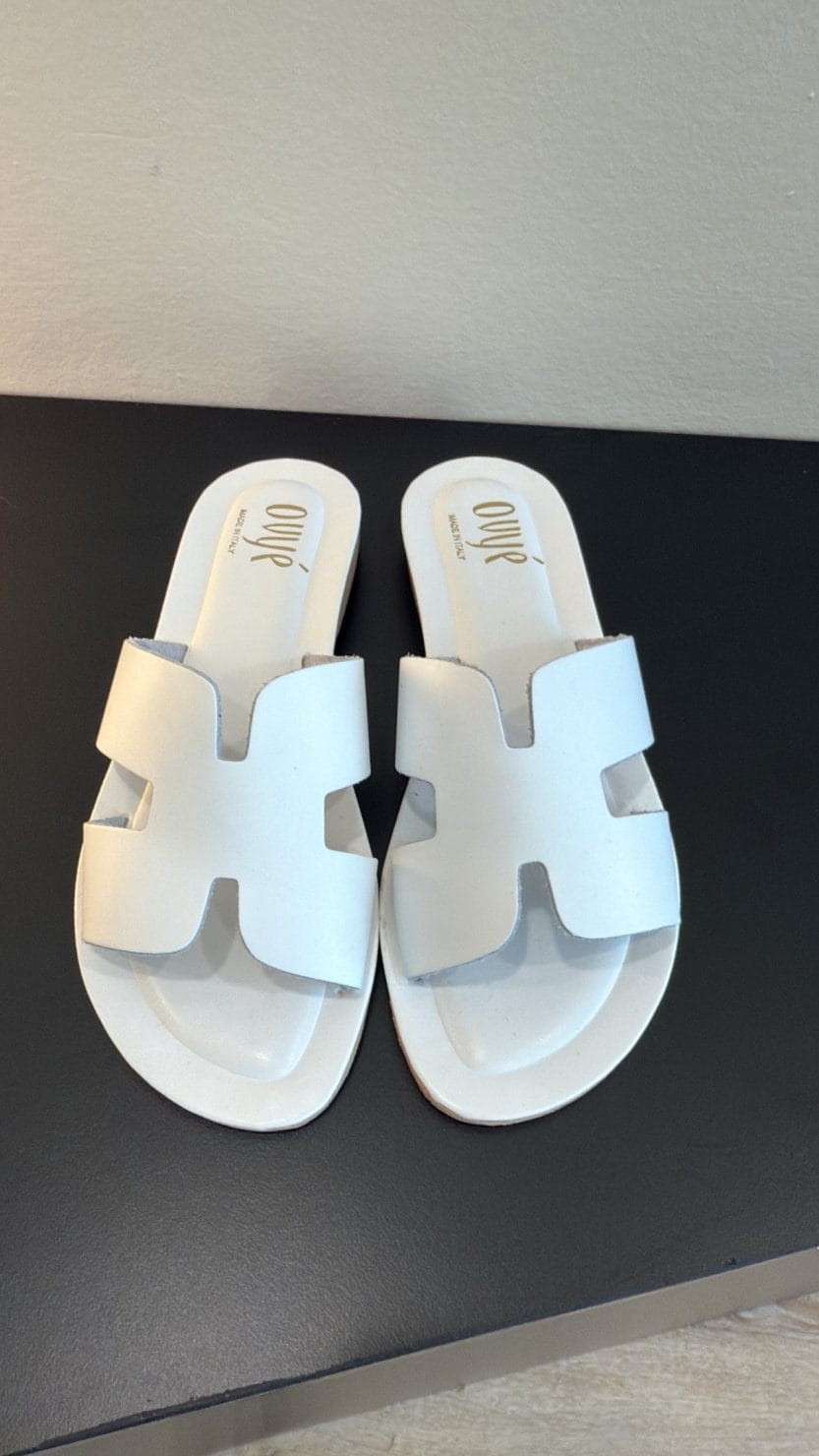 Ciabatta Hermès bianca Ovyè