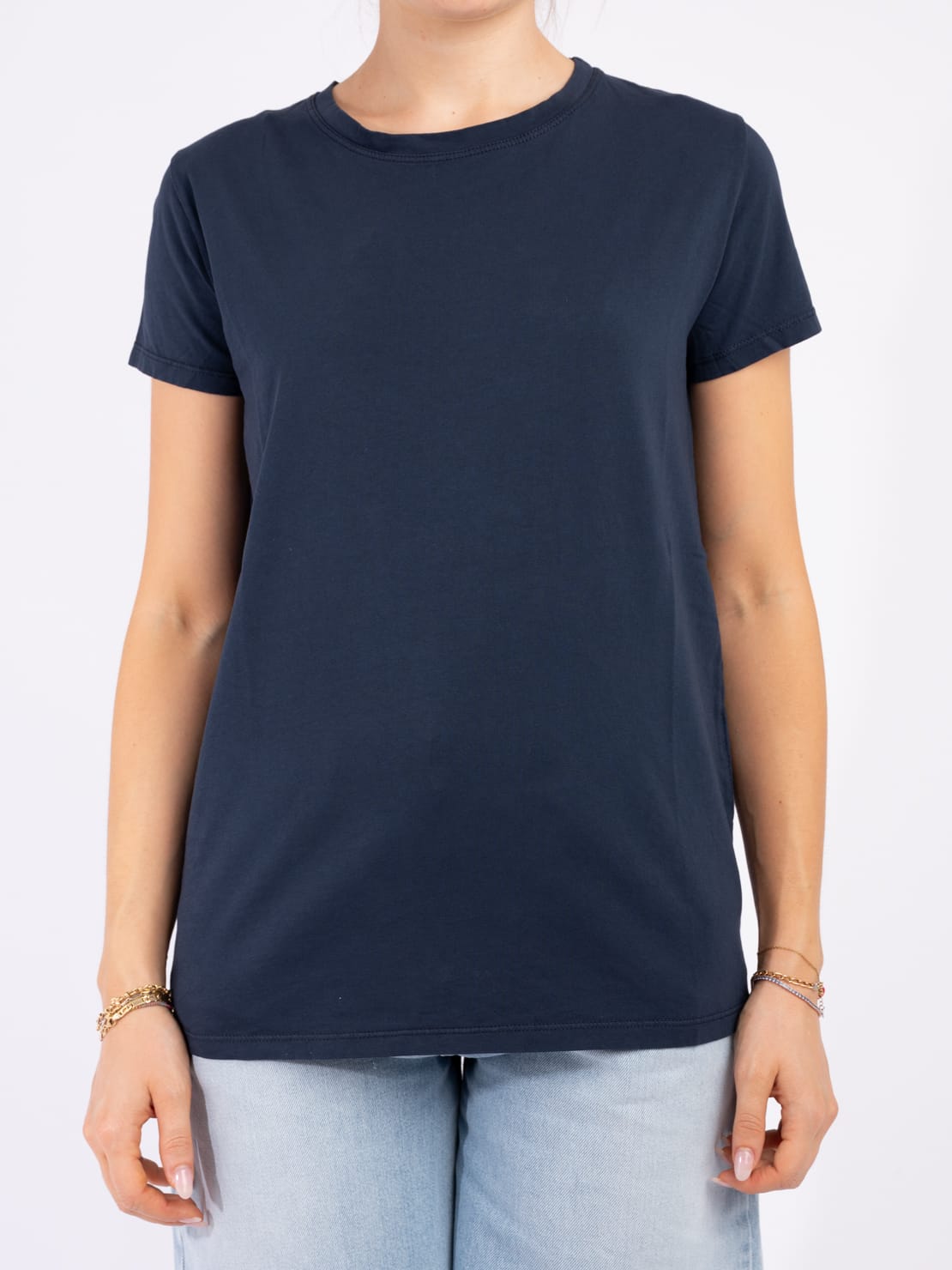T-shirt basica slim blu
