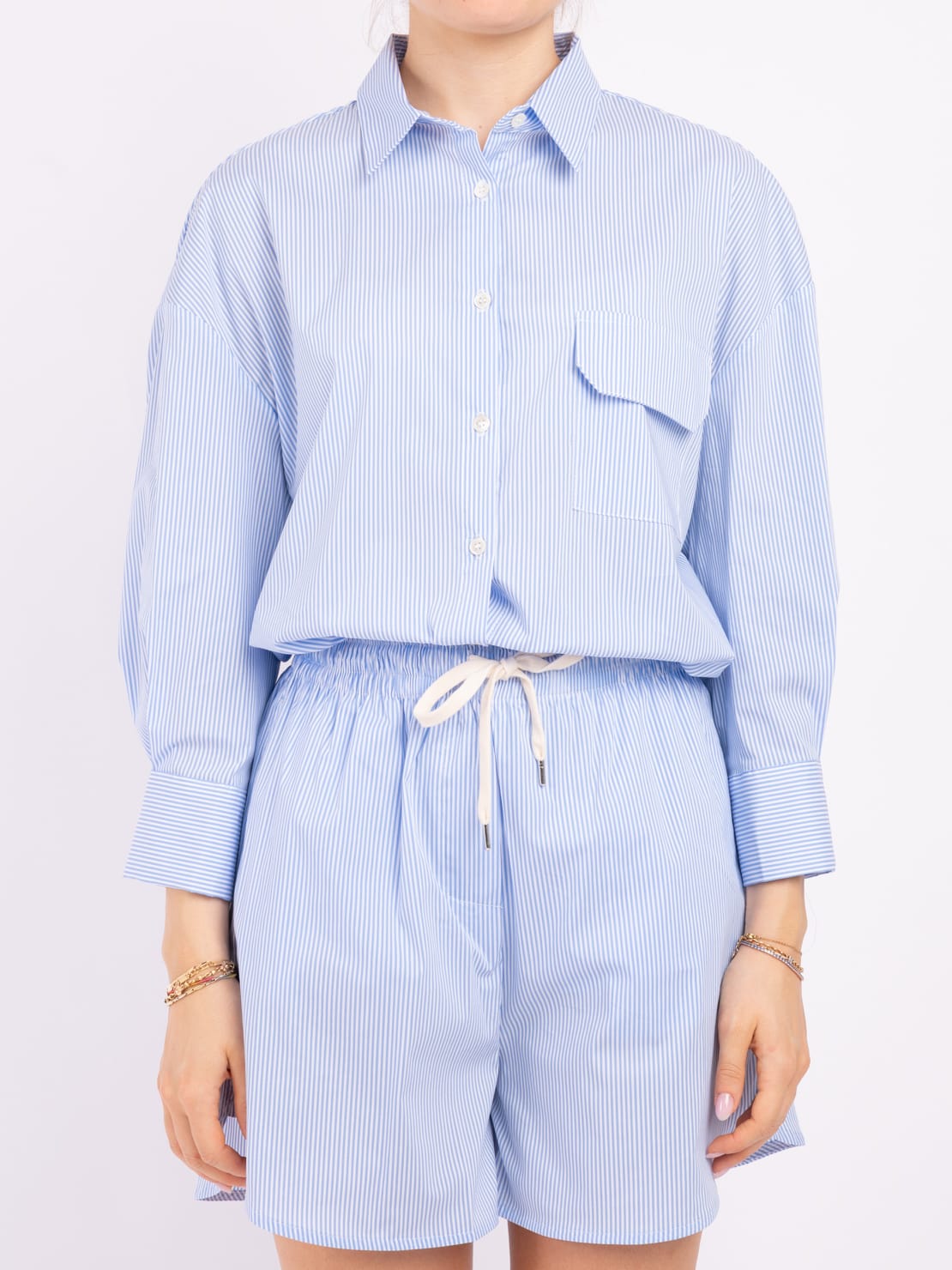 Camicia riga azzurra