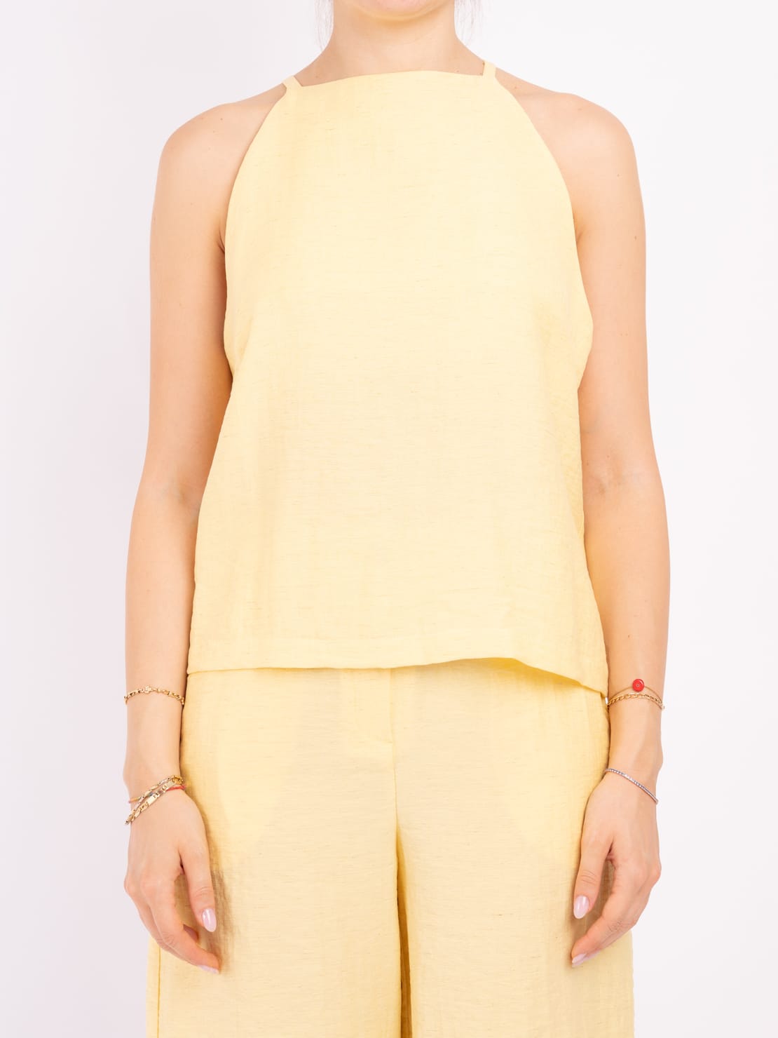 Top goffrato giallo
