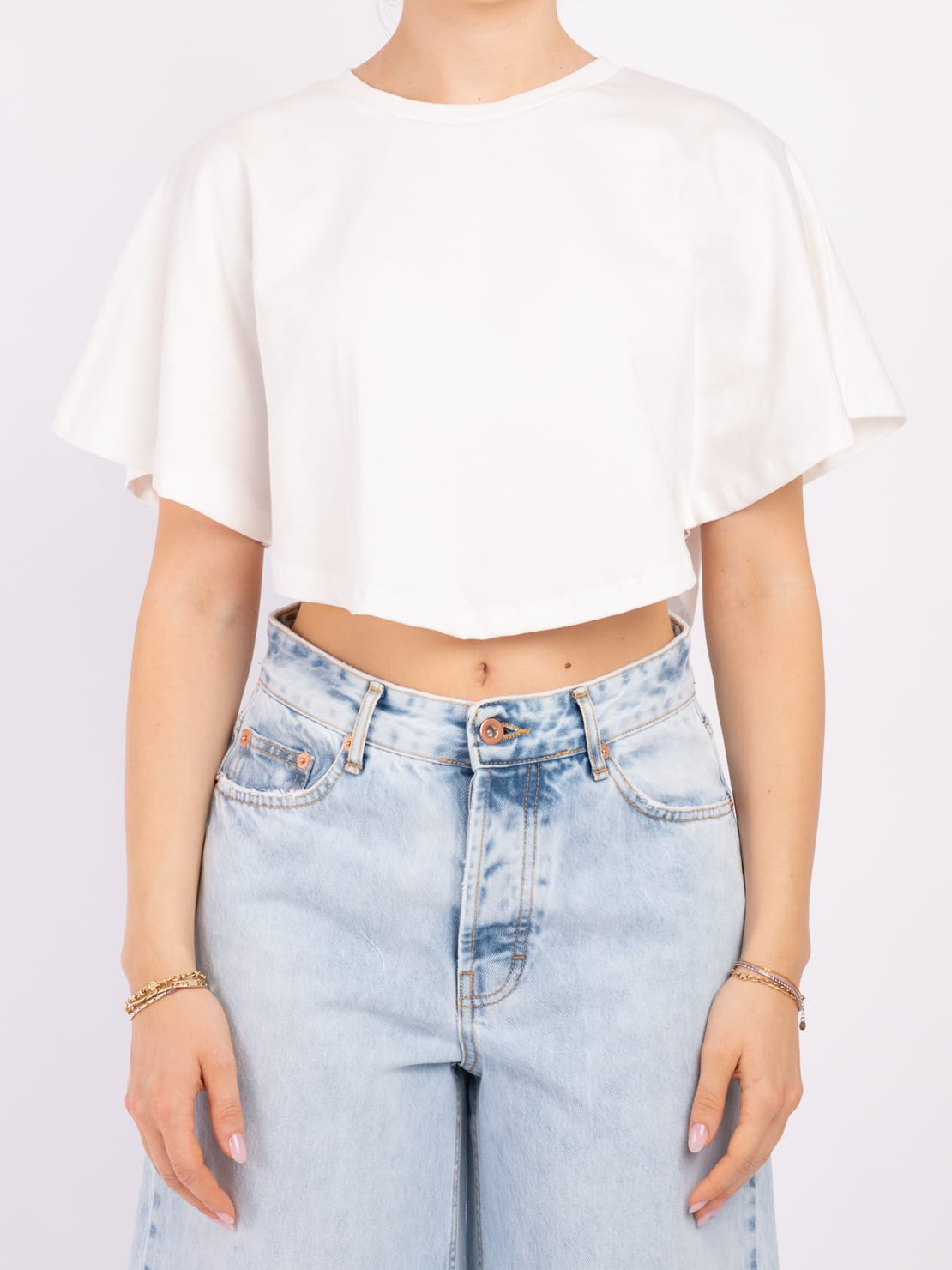T-shirt svasata bianco