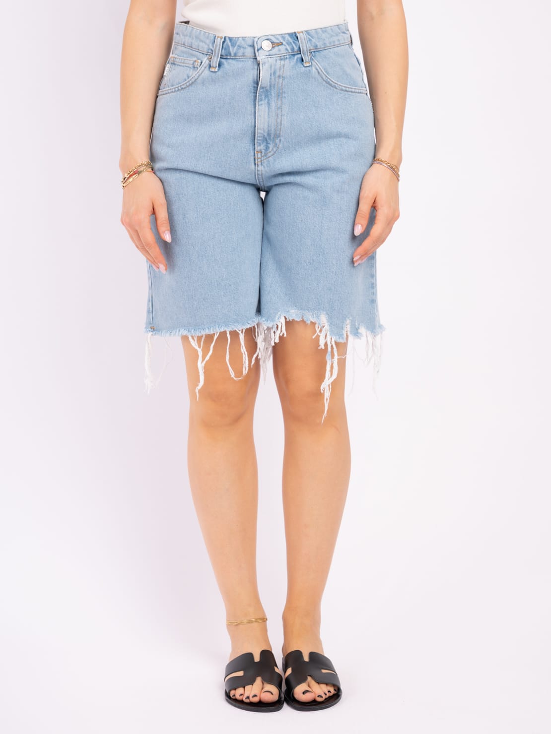 Bermuda jeans strappi