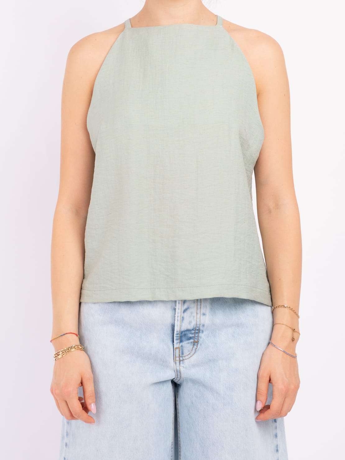 Top goffrato menta