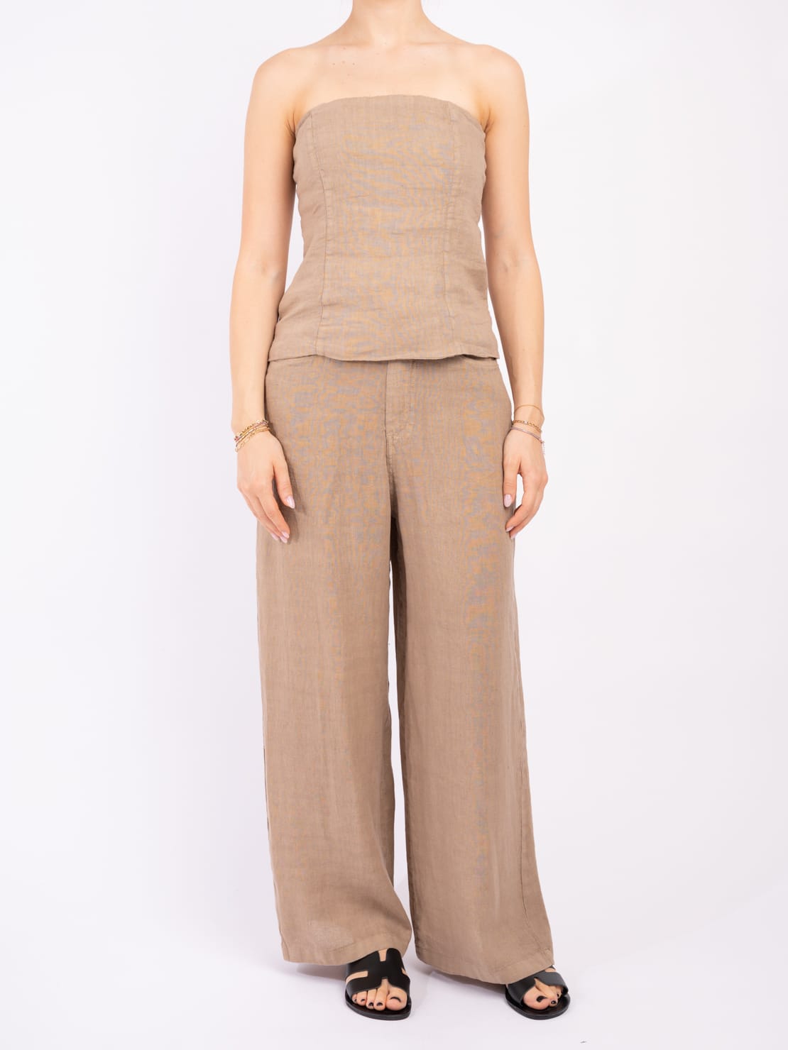 Giusy in lino cammello
