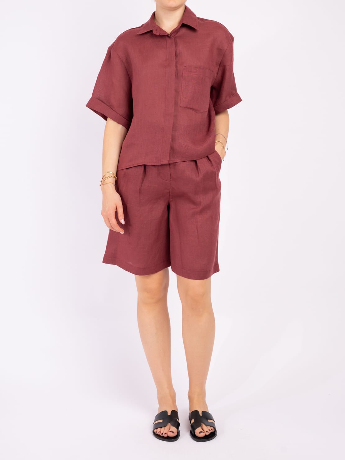Camicia 100% lino india