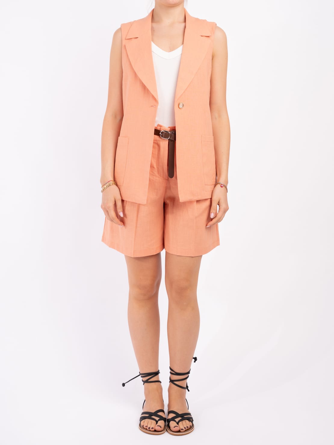 Completo gilet con tasche + bermuda pesca