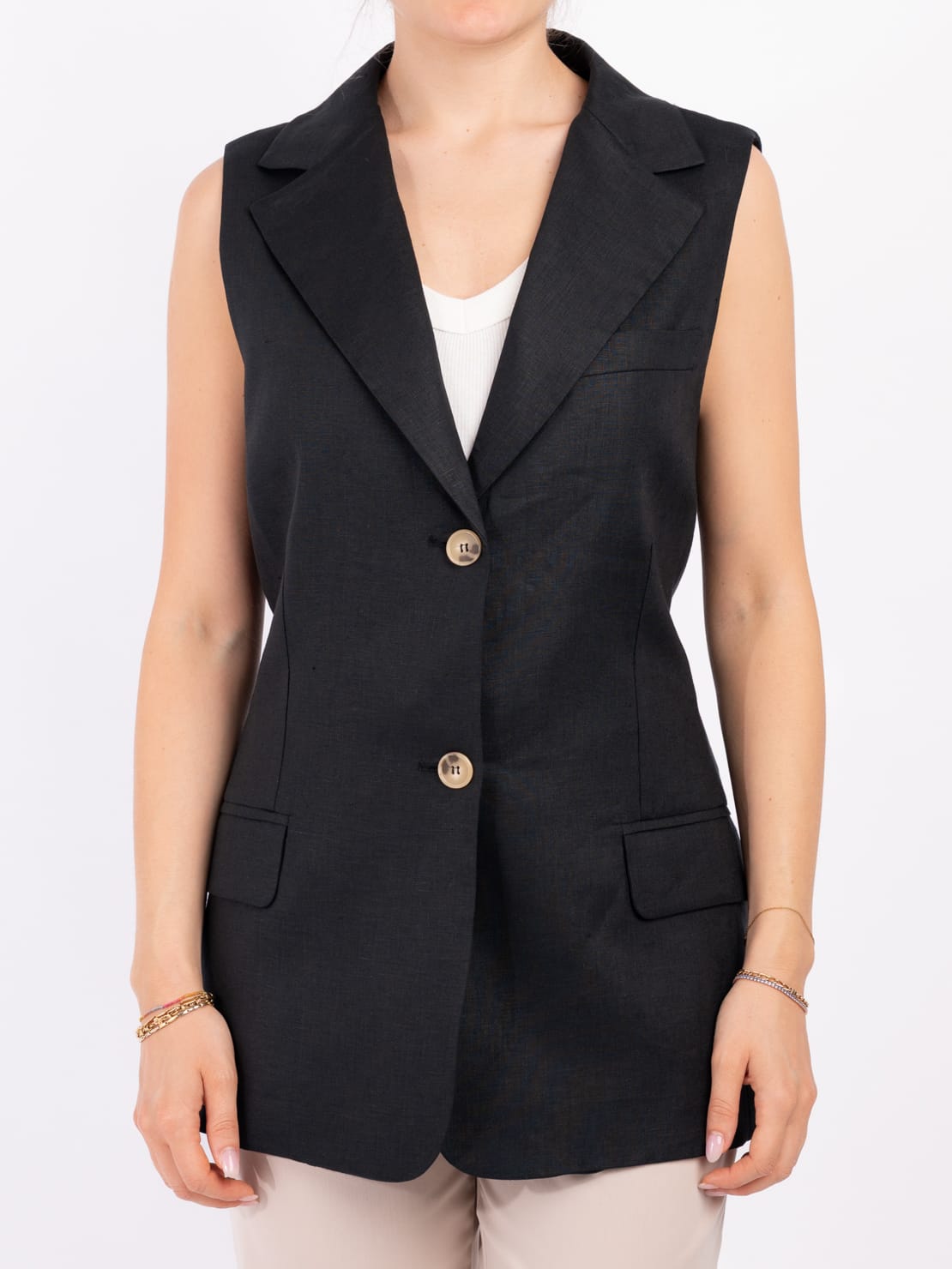 Gilet lungo nero