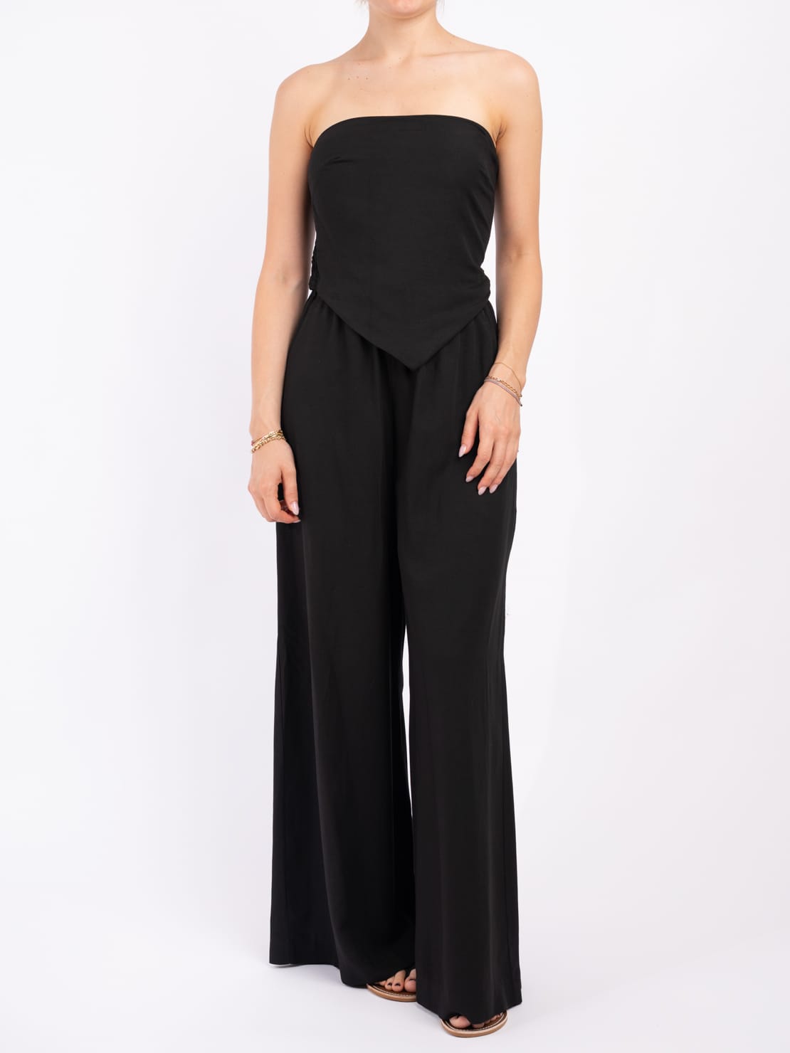 Top a fascia elasticato nero