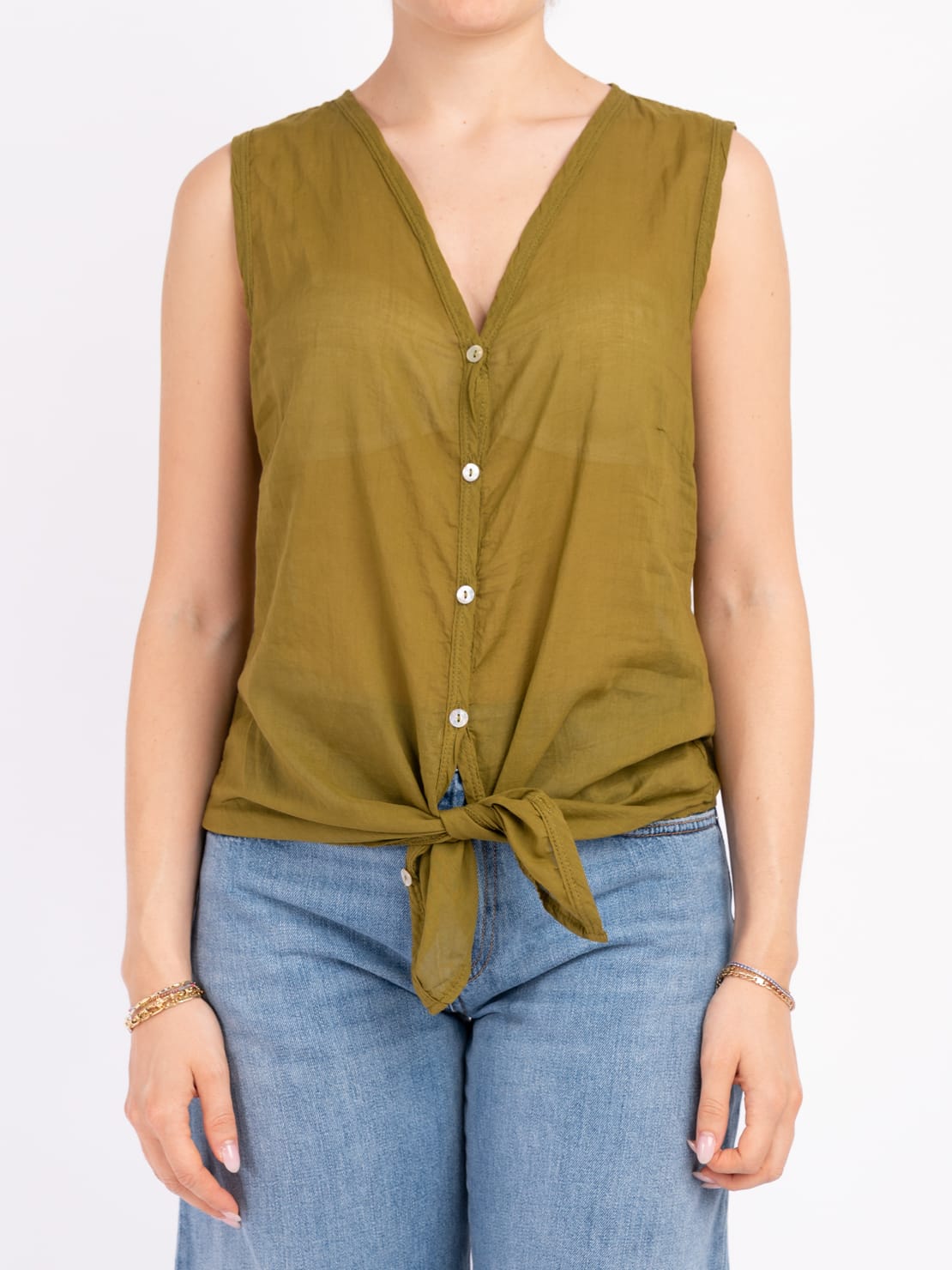 Camicia smanicata olio
