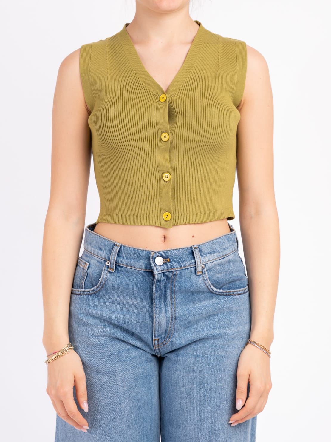 Gilet costine oliva