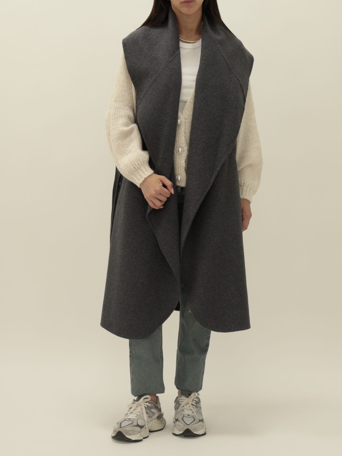 Cappotto hand made smanicato grigio